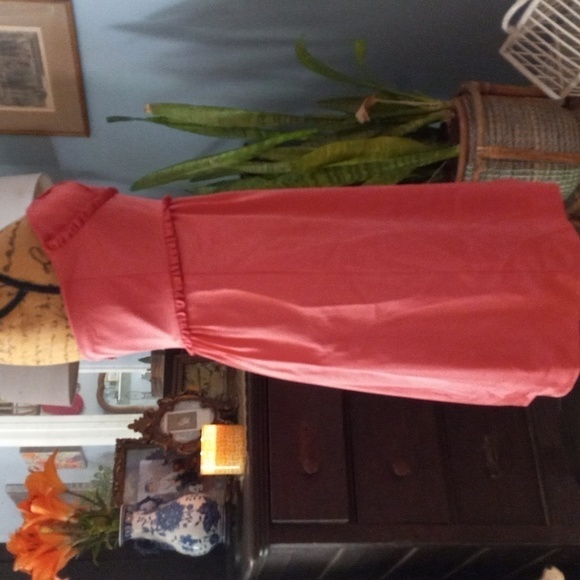 BCBG Dark Pink Watermelon Sateen Pleated Strapless Cocktail Dress NWT - Picture 11 of 14